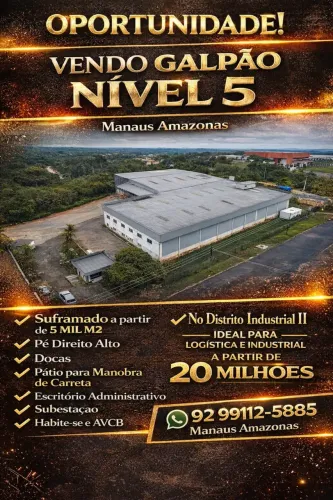 Vendo Galpão e Terreno no Distrito Industrial Manaus Amazonas