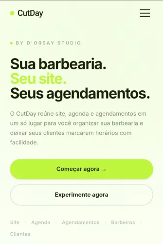 Site + Agendamento para Barbearias | CutDay