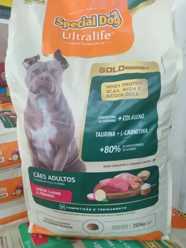 Ração Special Dog Ultralife Gold Performance Carne e Frango para Cães Adultos 20 kg