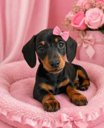 Linda fêmea de dachshund Mini 