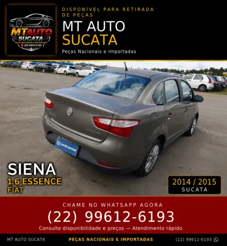 Sucata de Siena Essence 1.6 2014/2015 disponível para venda de peças.