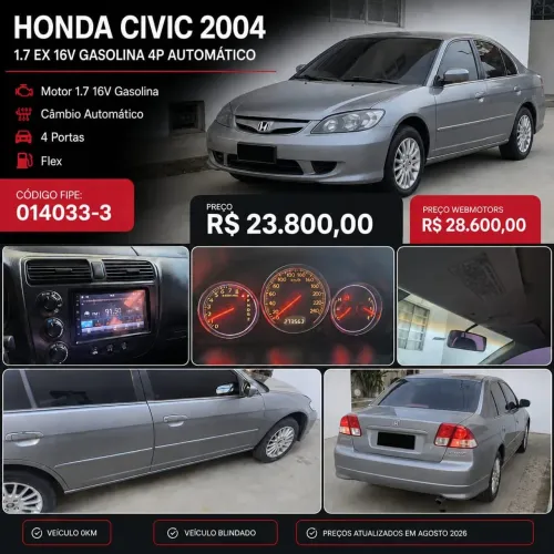 Honda Civic Sedan EX 1.7 16V 130cv Aut. 4P 2004