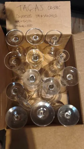 Lote de taças cristal