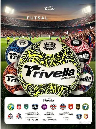 Kit de 4 bolas futsal marca TRIVELLA