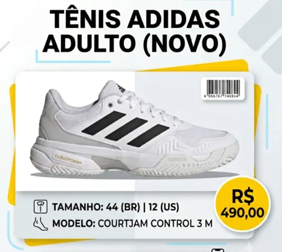 Tênis Adidas CourtJam Control 3 M par - Tam 44 - Novo na Caixa / Com Etiqueta<br>?