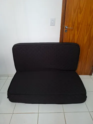 Puff Cama Dobrável 3 em 1 Preto
