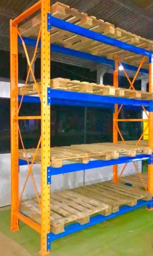 Porta paletes industrial 3,5m altura X2,30 m comprimento 1 modulo 4 níveis 8 posicoes