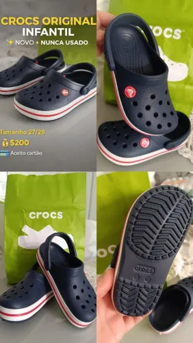 Sandália Crocs Crocband clog kids - infantil NOVA