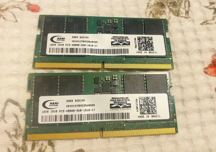 Memória Ram 16GB DDR5 (ou 32GB 2X16GB)