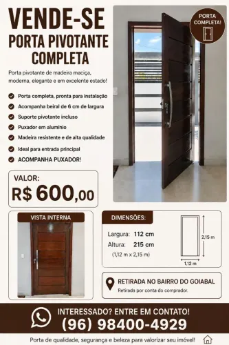Vendo Porta Pivotante