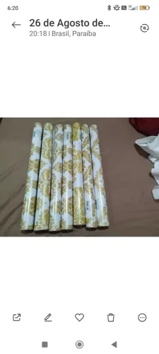 06 Rolos de papel de parede lindíssimo por 70 reais.