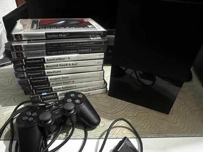 Console ps2 nunca aberto + jogos originais