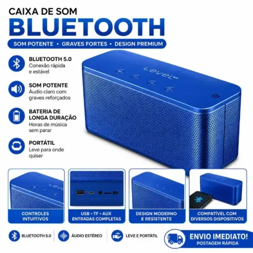 Caixa de Som Samsung Bluetooth Sem Fio Portátil Som Alto Bluetooth 5.0 USB TF