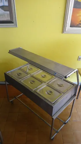 BUFFET SELF SERVICE TÉRMICO  6 CUBAS - TODO EM AÇO INOX