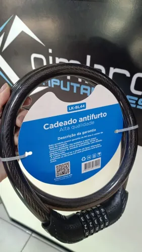 Trava Cadeado Anti Furto -Corrente Senha -Alta Segurança Loja Coimbra Computadores Entrega