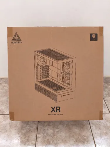 Gabinete Gamer Montech XR, Mid Tower, White, ATX, Com 3 Fans, Vidro Temperado Novo Lacrado