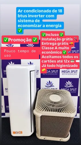 Ar condicionado split de 18 btus , inverter/ incluso instalação/ garantia/ entrega 