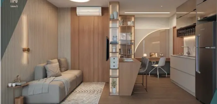 Studio na quadra da praia com parcelas de 1500,00