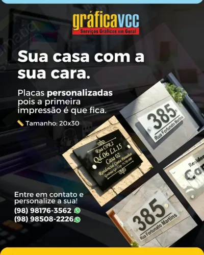 Placas de vidro 20x30cm personalizadas