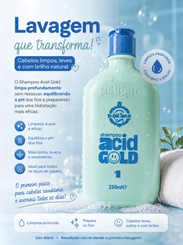 Shampoo Acid Gold 1 - Gold Spell Co 250ml