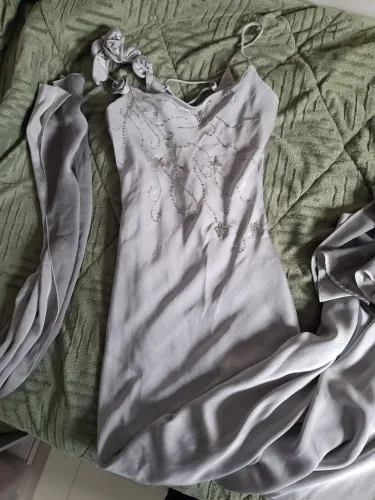 vestido de festa bordado vintage