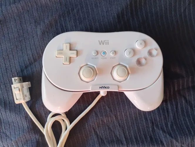 Controle clássico wii original com suporte