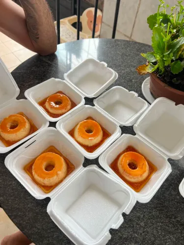 Mini pudim e mousse
