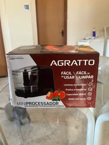 Mini Processador Preto 350ml 220V - Agratto