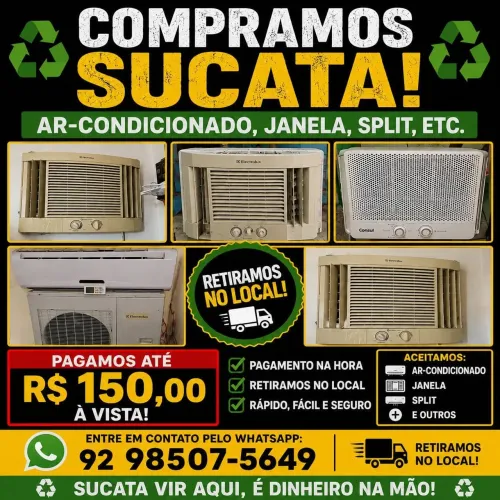Ar condicionado não liga mas esta com defeito vou buscar na sua residência 