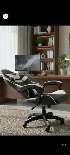 Cadeira gamer branca/preto