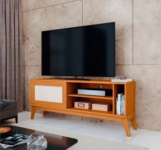 Rack para TV Caymano 136 Cedro Natural