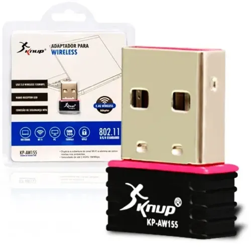 Mini Adaptador Wi-fi 150mbps Usb Knup Kp-aw155 *ENTREGA GRÁTIS*