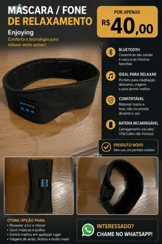Máscara / Fone de Relaxamento