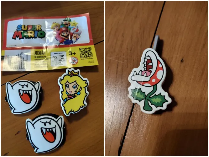 Personagens Mario Bros Kinder ovo