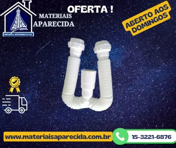 Sifao Sanfonado Duplo Branco Delflex