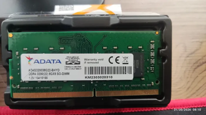 1 Memoria Ram 8gb DDR4 3200mhz 1.2v