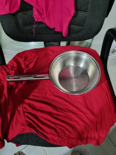 PANELA DE INOX TRAMOTINA SEMI-NOVA, FUNDO TRIPLO, super conservada,