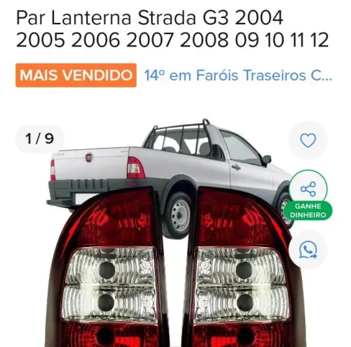 Par de Lanterna Strada G3 - 2004 a 2012
