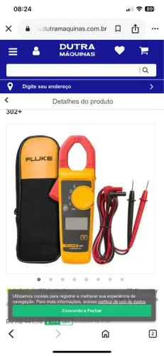 Alicate Amperímetro Digital Fluke