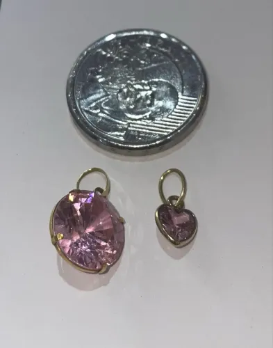 Pingentes de pedras ouro 18k