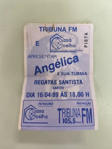 ingresso de show da Angélica anos 90