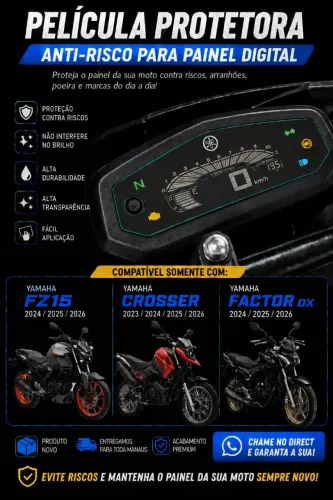 Pelicula protetora Painel de moto