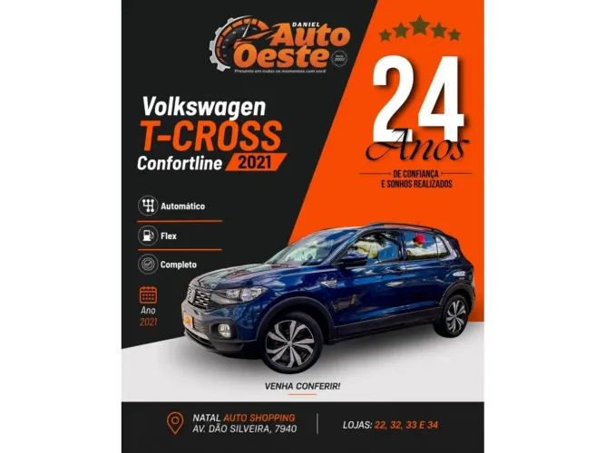 Volkswagen T-Cross Comfortline 1.0 TSI Flex 5P Aut. 2021