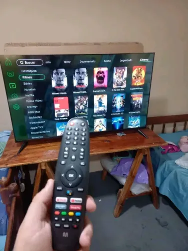 Linda SMARTV 50 comando de voz 4k semi novíssima
