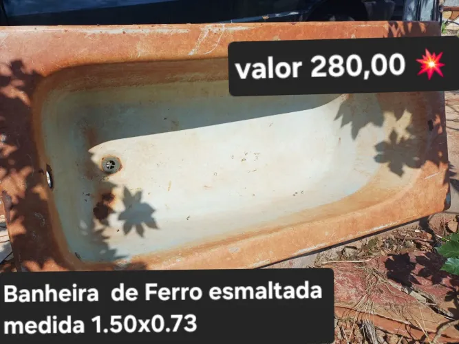 Banheira  de ferro fundido esmaltada