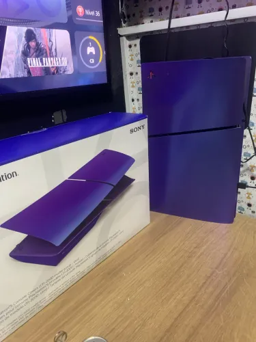 Case PS5 Slim - roxo galáctico
