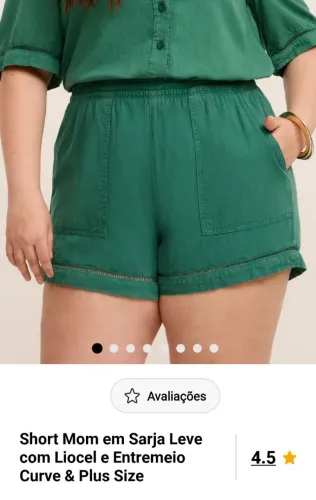 Short em sarja leve com liocel Ashua