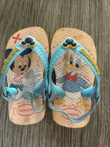 Chinela havaianas baby menino, TAM 19.