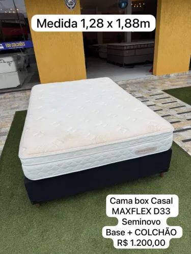 Cama Box Casal MAXFLEX D33 SEMINOVO - ENTREGO