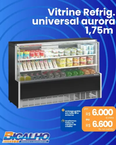 VITRINE REFRIG. UNIVERSAL AURORA 1.75M